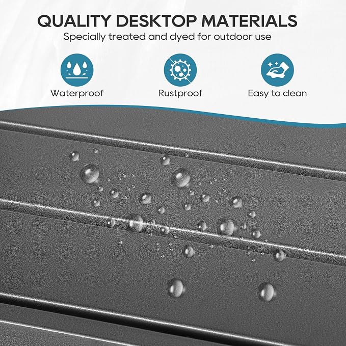 Outdoor Bar Table, Patio Console Pub Height Table - Image 5