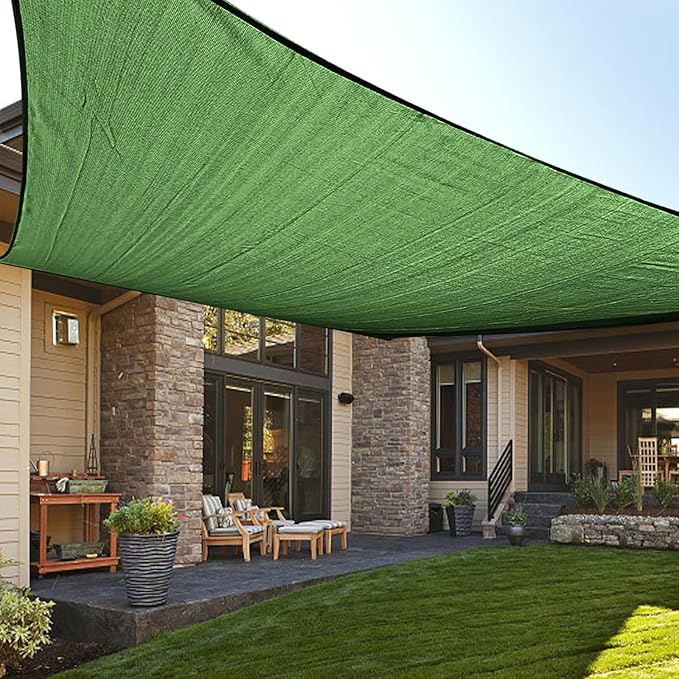 LOVE STORY Custom Size 10'x15' Piquant Green Sun Shade Sail Rectangle UV Block by LOVESTORY