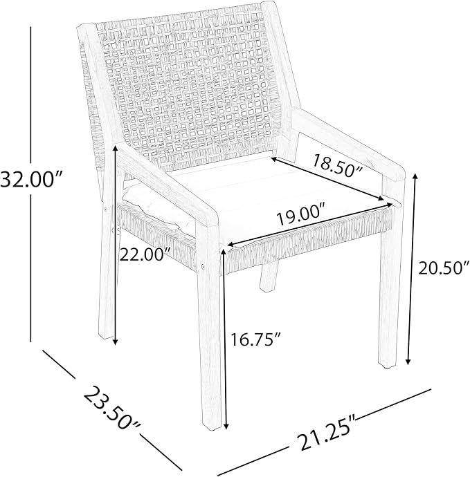 Christopher Knight Home Verle Wooden Patio Dining Set - Image 7