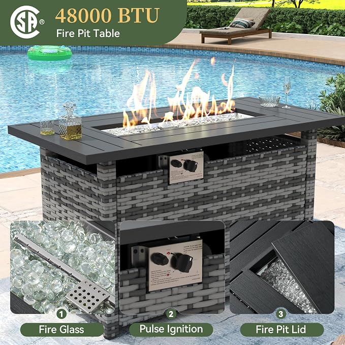 Aoxun 8 Piece Patio Furniture Set - Image 6