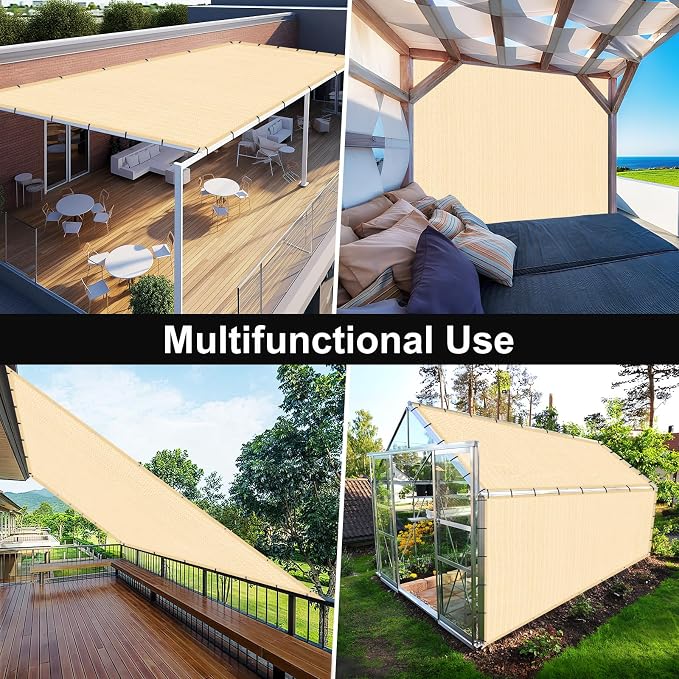 Artpuch 90% Sun Shade Cloth, 6 x 16 FT Pergola Shade Cover Canopy - Image 8