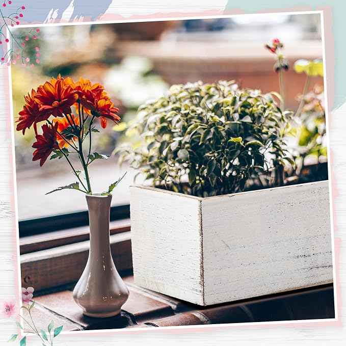 Dandat 1 Set Wood Boxes for Centerpieces 12x4 Inch Rectangle Wooden Planter Box - Image 5