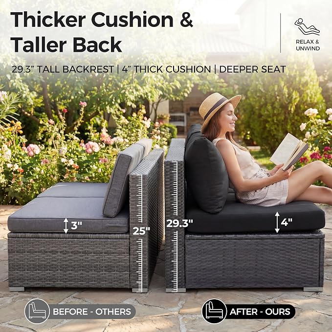 NICESOUL 7 Piece Outdoor Furniture Set - Image 7