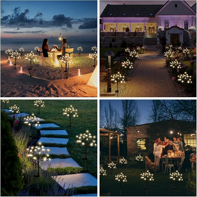 Solar Garden Lights Garden Decor, Solar Flowers Outdoor Decorative, Pathway - Image 6