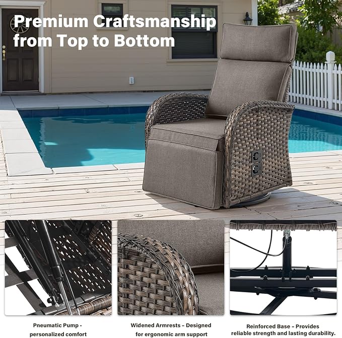 Belord 5 Piece Wicker Patio Furniture Set - Image 5