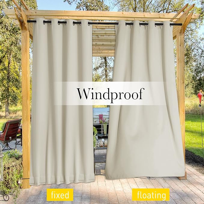NICETOWN 2 Panels Weighted Blackout Curtains - Image 6