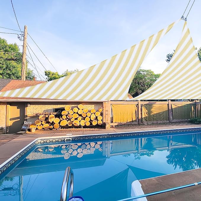 E&K Sunrise 19' x 19' x 19' Sun Shade Sail Triangle Canopy Shade Cover UV Block by EKSUNRISEINC