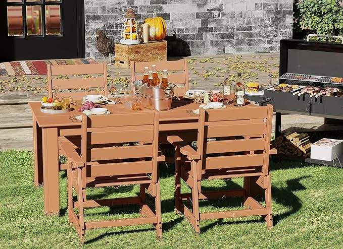 GREENVINES 7-Piece Outdoor Dining Set | HDPE | Patio Table and Chairs Sets - Image 3