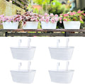 LaLaGreen Outdoor Rail Planter Metal Iron Hanging Flower Pots Deck Railings by L%C3%A1L%C3%A1Green