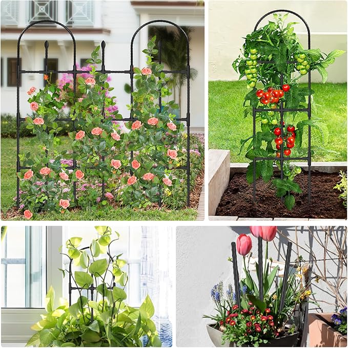 2 Pack Trellis for Climbing Plants Outdoor, 47.2" H Garden Trellis, Rustproof - Image 6