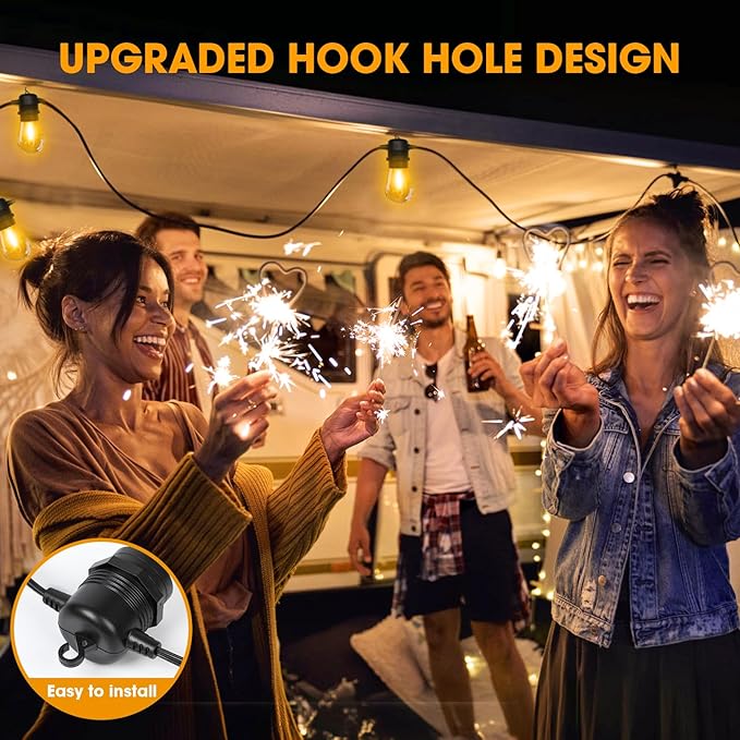 S14 LED Outdoor String Lights 150FT Patio Lights Outdoor Waterproof - Image 4