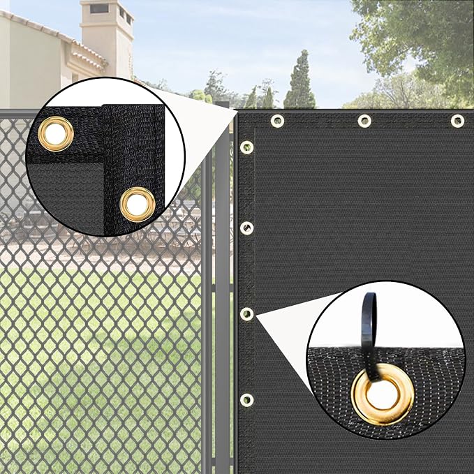 UPGRADE Privacy Fence Screen 4'x30' Dark Grey Outdoor 90% Visibility Blockage - Image 4