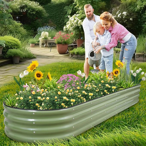 1MORE Galvanized Raised Garden Bed- Planter Garden Boxes Outdoor, Raised Beds - Image 2