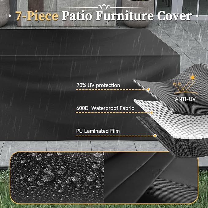 Aoxun 11 Piece Patio Furniture Set - Image 9