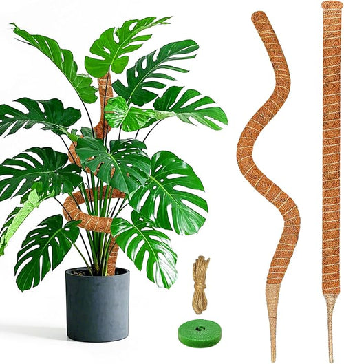 2 Pack 39 Inch Moss Pole Monstera Plant Support, Coir Moss Poles by Unknown