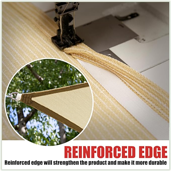 ColourTree TAPR1616 Custom Size 6' x 14' White Sun Shade Sail Canopy UV Block - Image 5