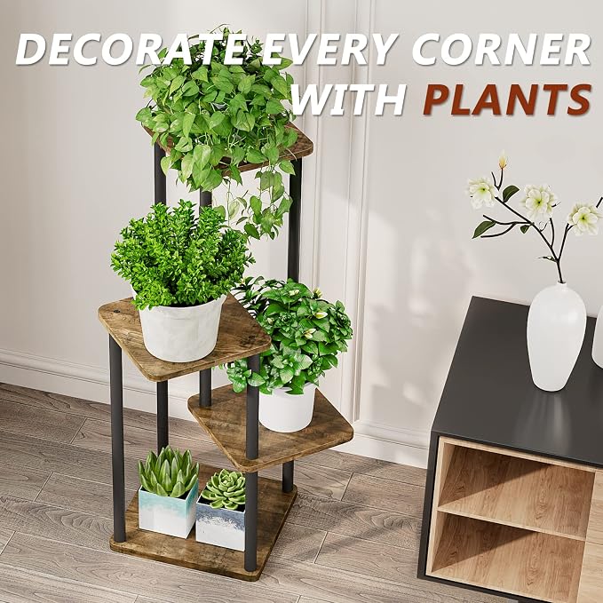 AZERPIAN Plant Stand 4 Tier Indoor Metal Flower Shelf - Image 6