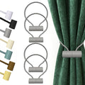 Hion Magnetic Curtain Tiebacks Grey 4 Pack, Curtain Tiebacks Buckles Holdbacks by Hion
