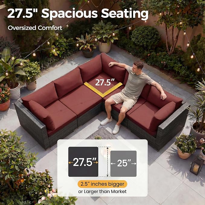 NICESOUL 13 Piece Outdoor Furniture - Image 5