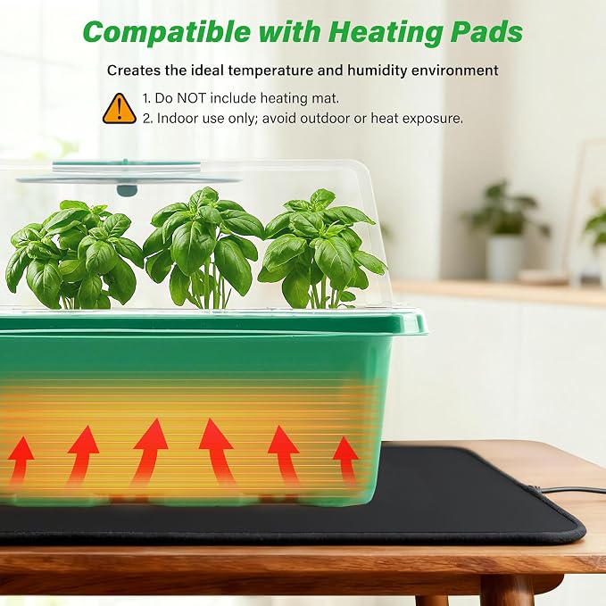Bonviee 5-Pack Seed Starter Trays, Seed Starter Kit - Image 6