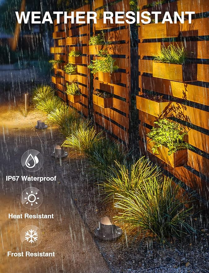 SUNVIE 12W Low Voltage Landscape Lighting Waterproof Outdoor In-Ground Lights - Image 4