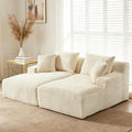 80" Double Chaise Lounge Chair Indoor, Oversized Boneless Couch Comfy by VEPXXP