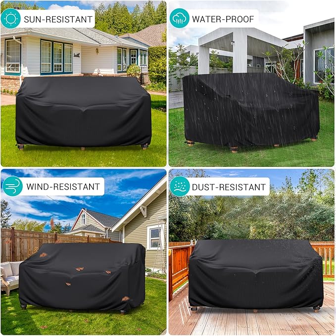 Heavy Duty Patio Sofa Cover, Waterproof 3-Seater Outdoor Couch Cover Patio - Image 5