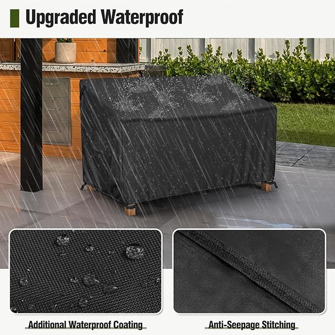 MR.COVER 2-Seater Patio Loveseat Cover, Patio Furniture Covers Waterproof - Image 4