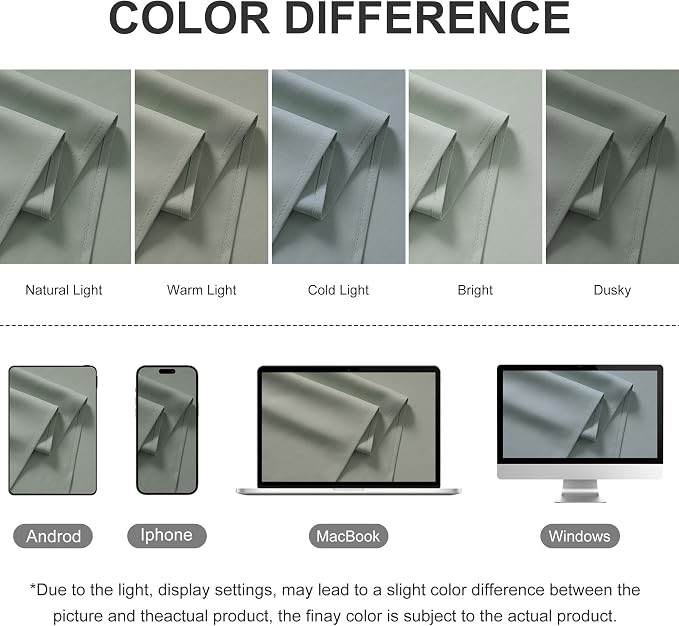 RYB HOME Outdoor Curtains for Patio Waterproof Block Sunlight Thermal Insulated - Image 9