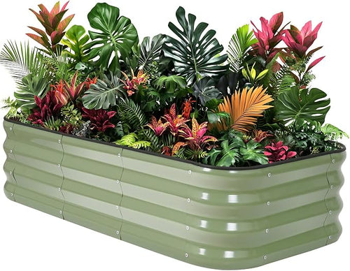 1MORE Raised Garden Bed -4X2X1 Galvanized Planter Box by 1MORE