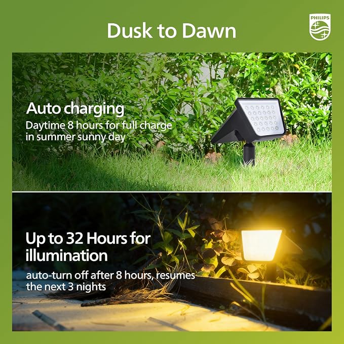 Philips 6 Packs Solar Spot Lights Outdoor Waterproof, 28 LED 3000K Solar - Image 5