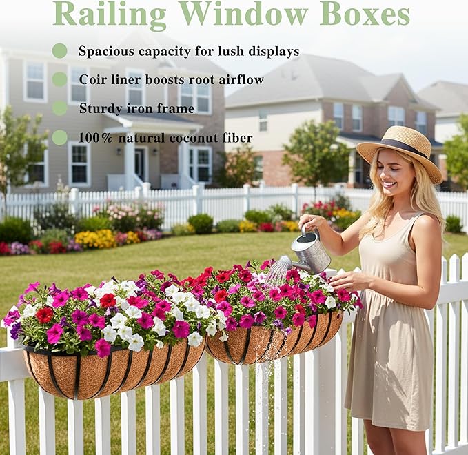 30 Inch Railing Planter Window Box Deck Balcony Rail Planter - Image 2