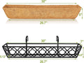 4pcs 30 Inch Window Deck with Coco Liner, Metal Hanging Flower Planter Basket - Image 2