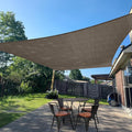 SUNLAX Sun Shade Sail 10' x 23' Brown Rectangle Canopy Sail Shade Cover UV by SUNLAX