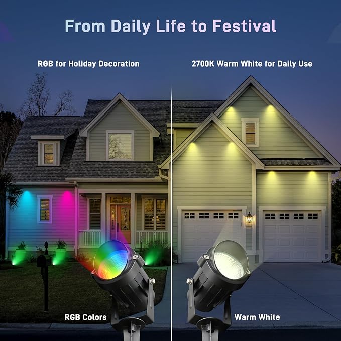 Christmas Landscape Lights 12W RGBW Outdoor Spot Lights - Image 9