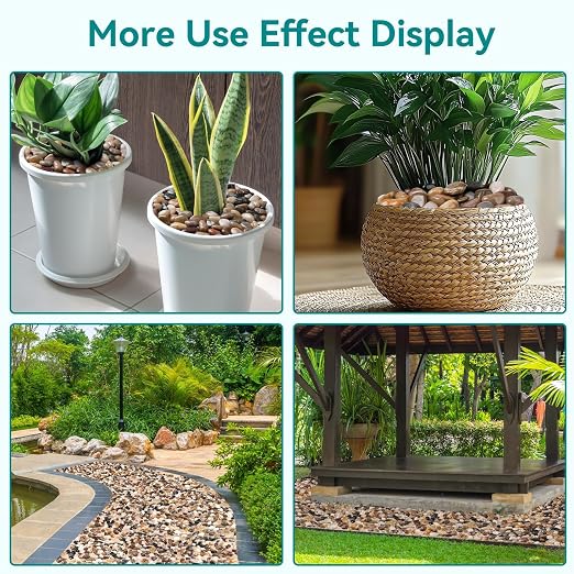 5 lbs Decorative Rocks for Potted Plants, 1-1 1/2 inch River Rocks for Plants - Image 5