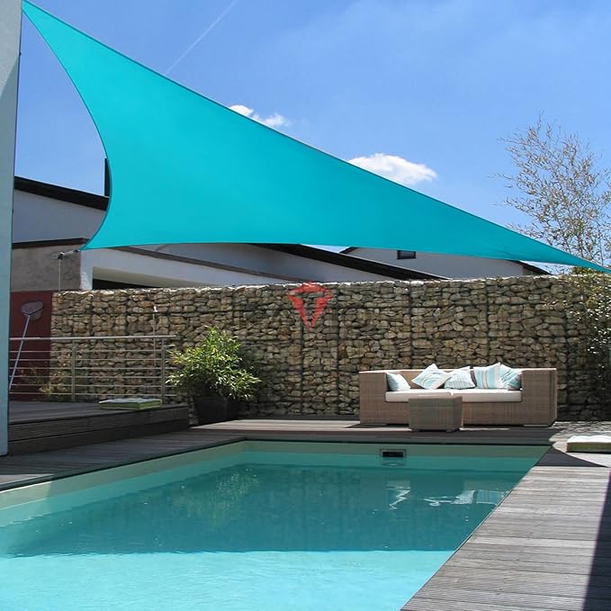 Patio Paradise 11' x 11' x 11' Sun Shade Sail Triangle Canopy Shade Cloth - Image 5