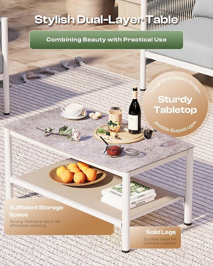 Aluminum Outdoor Patio Furniture Set - Image 6