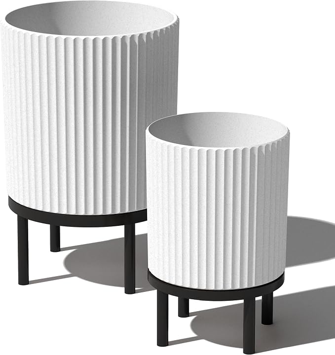Veradek Demi Series Round Planter w/Stand by VeradekOutdoor