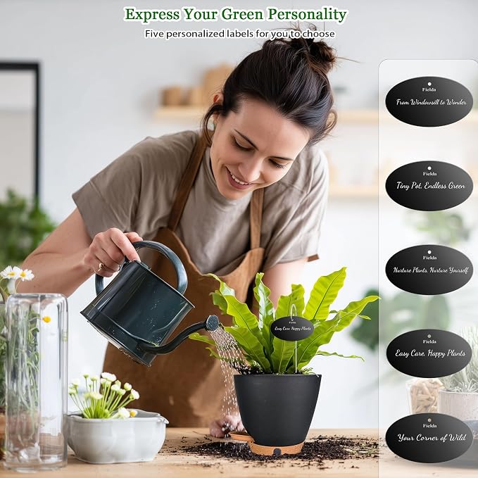 Self Watering Pots for Inoor Ourdoor Plants 8/7/6.5/6/5 Inch Plastic Planters - Image 7