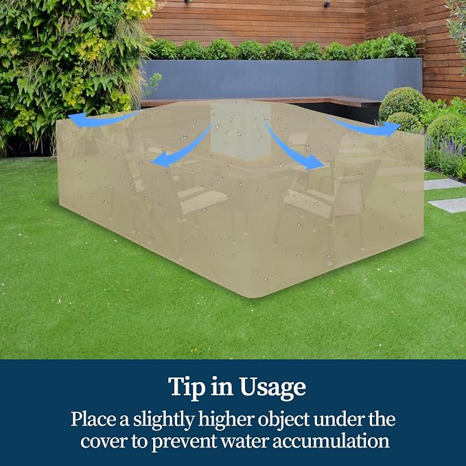 Easy-Going Square Patio Furniture Cover Waterproof Outdoor Dining Table and - Image 7