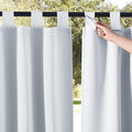 NICETOWN Outdoor Patio Curtainss Waterproof Set of 2, Thermal Insulated Sticky by NICETOWN