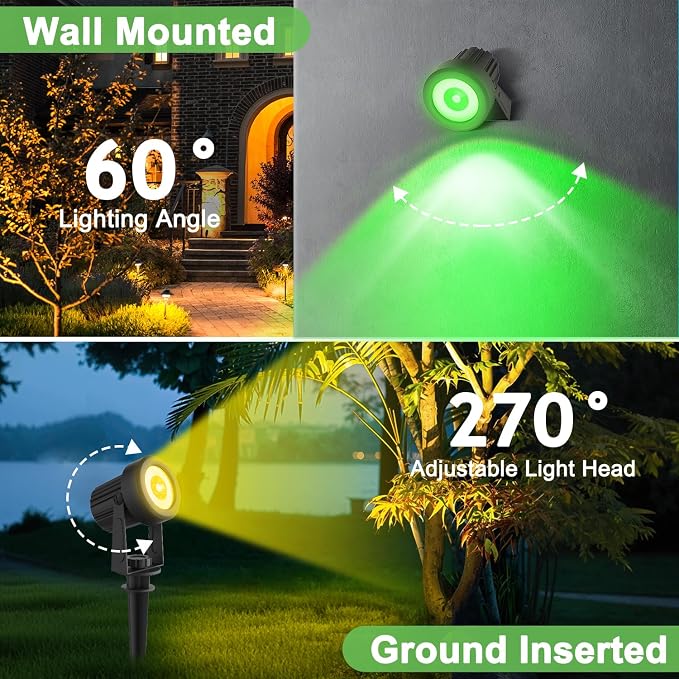 Solar Spotlights Outdoor Waterproof, RGB Landscape Spotlights, Christmas - Image 5