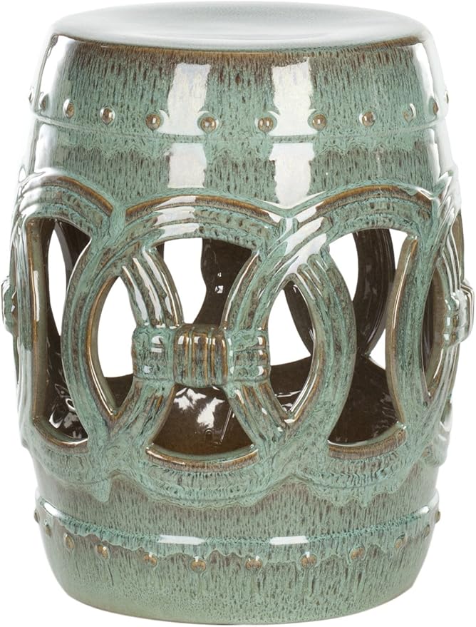 SAFAVIEH Home Collection Double Coin Antique Blue-Green Ceramic Indoor/ Outdoor - Image 6