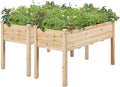 Yaheetech 2pcs Raised Garden Bed 48x24x30in Elevated Wooden Horticulture by Yaheetech