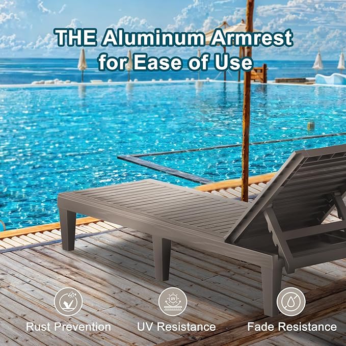 EasyUp Resin Chaise Lounge Chairs - Image 6