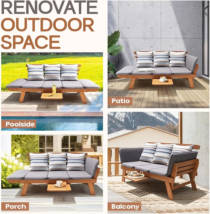 IDZO Amelie Outdoor Daybed Sofa: 750lbs Max Weight Support, Sleeper Chair - Image 6