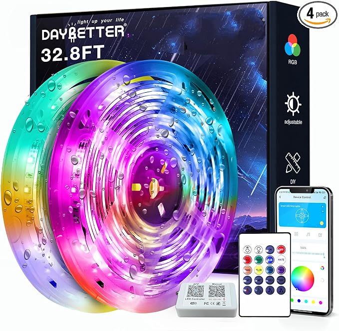 DAYBETTER Outdoor Led Strip Lights Waterproof, Smart LED Lights Work by DAYBETTER