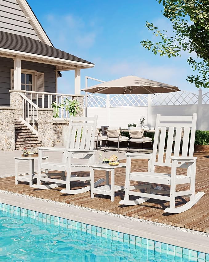 GarveeLife Poly Lumber Rocking Chair Outdoor - Image 6