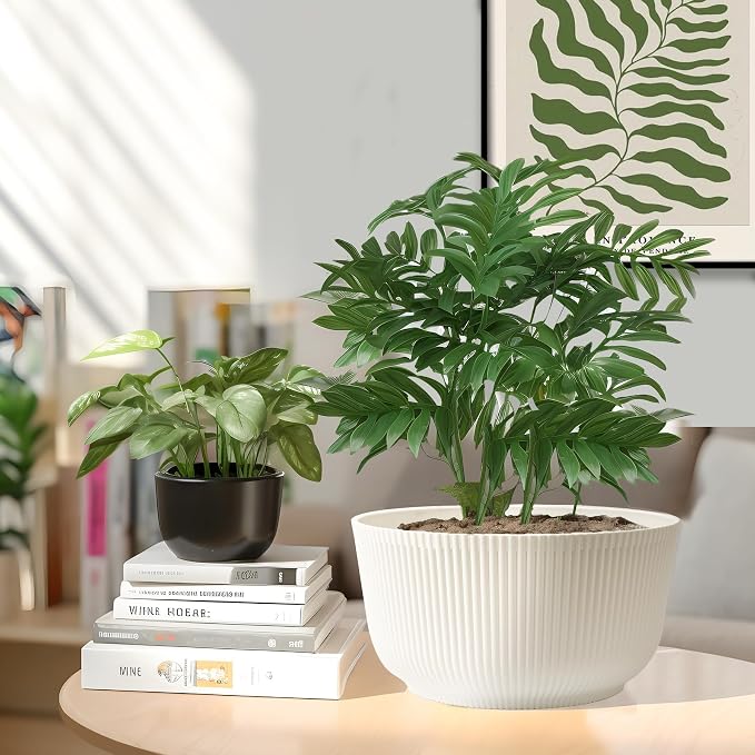 T4U 8 Inch Self Watering Pots for Indoor Plants, 2 Pack Plant Pots, Durable - Image 8